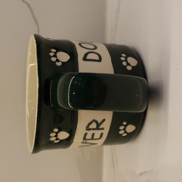 PET rageous Designs Mug Coffee Tea Ceramic "Dog Lover" Green white paws 3.7 - Picture 2 of 6